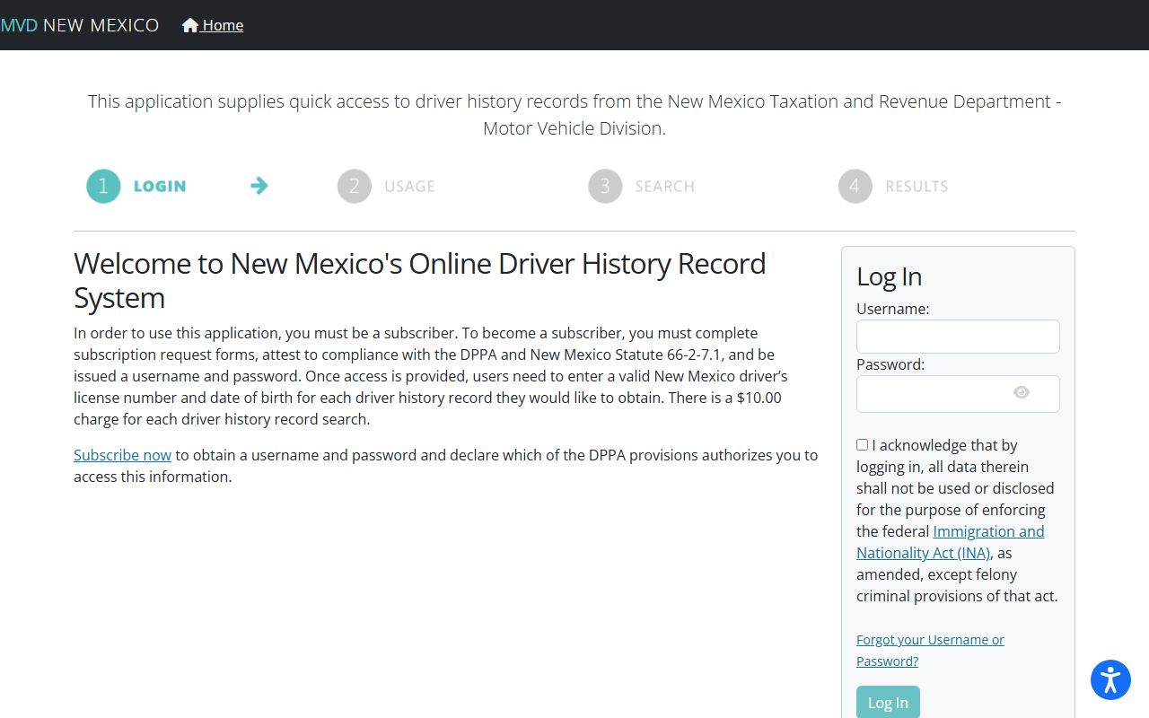 Curry County court records and New Mexico driver history login source