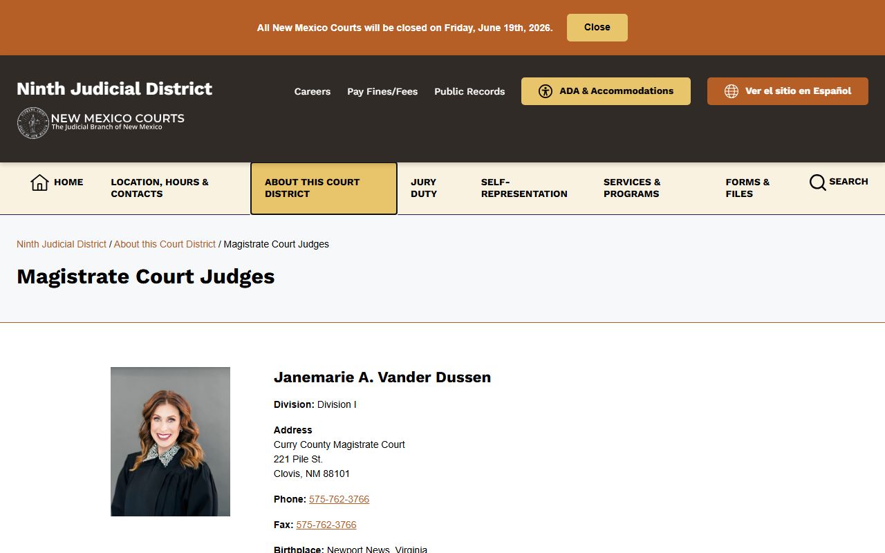 Curry County Magistrate Court lower court records
