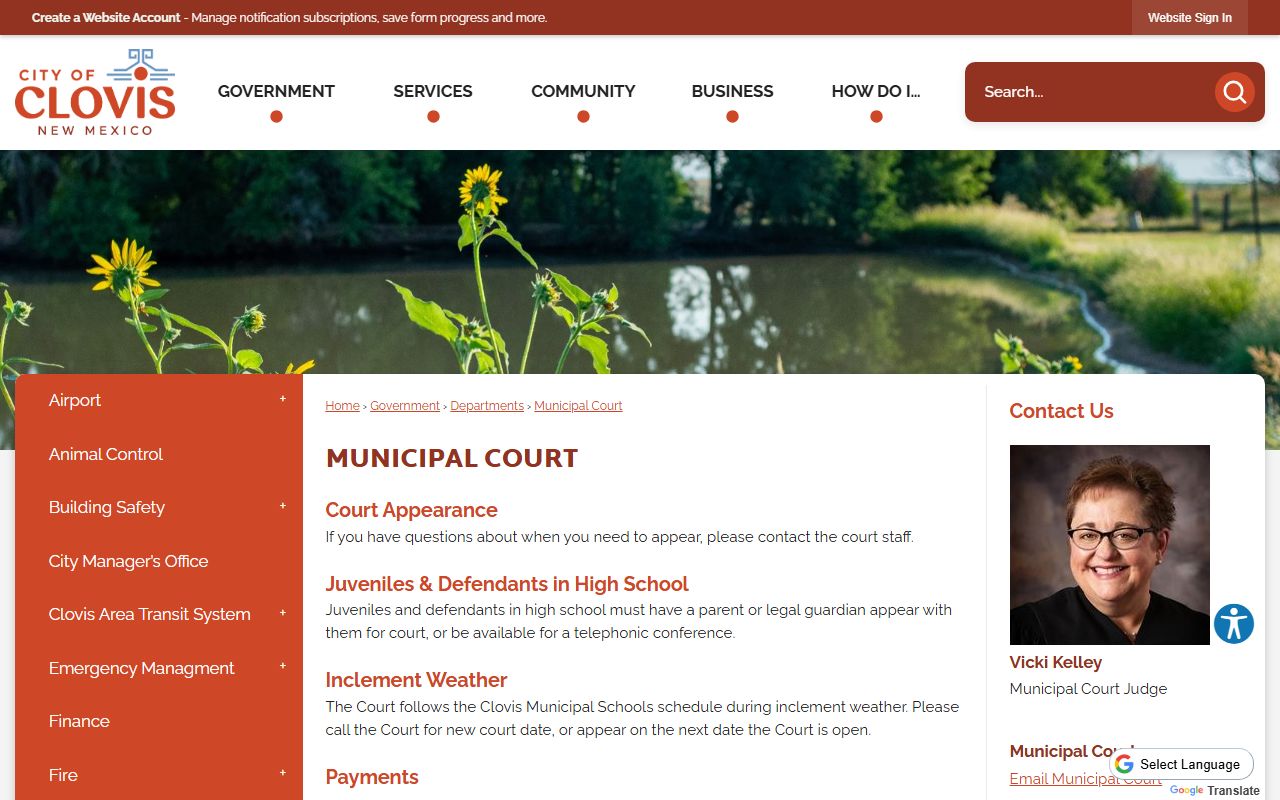Curry County traffic court records and Clovis Municipal Court