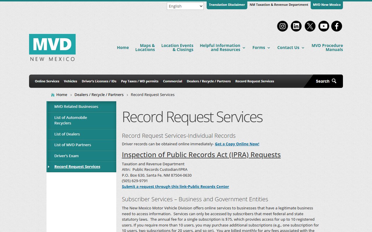 Curry County traffic court records and New Mexico driver history access