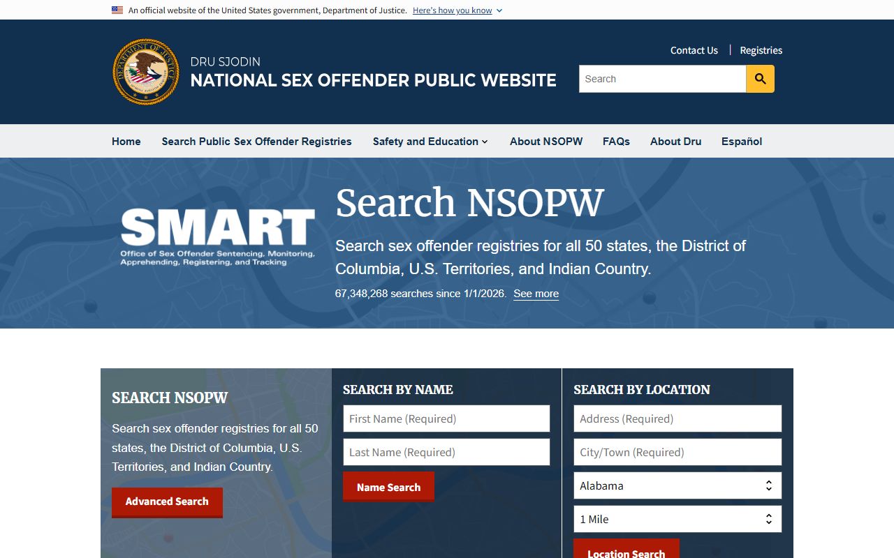 Curry County warrant records and national sex offender public website